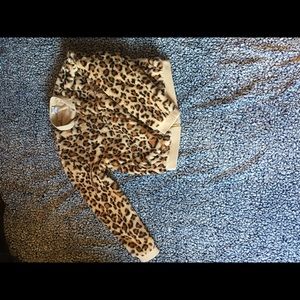 Soft furry cheetah jacket